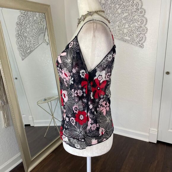 Fairy Whimsygoth Semi Sheer Off The Shoulder Bell Sleeve Floral Flower Top S - Picture 6 of 8
